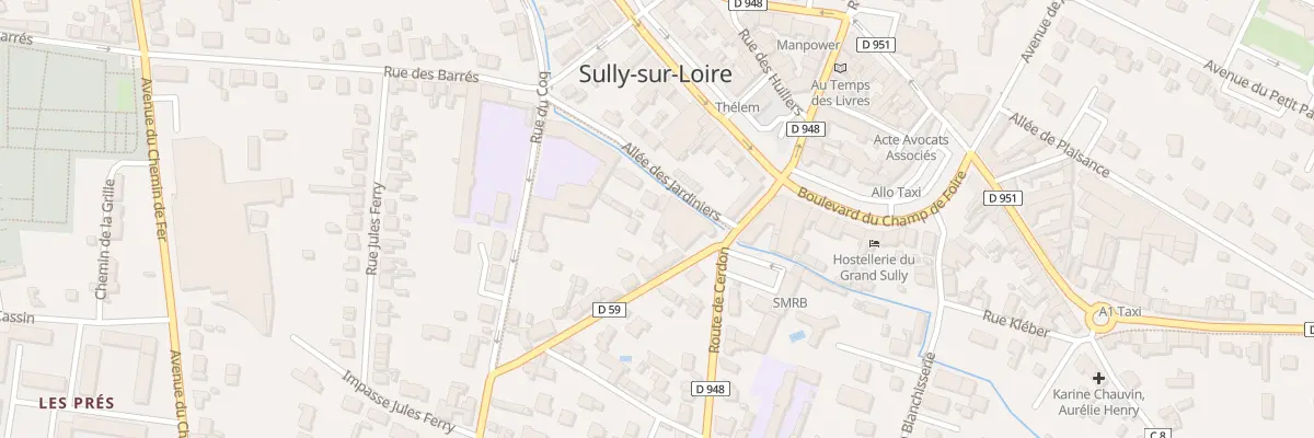Plan du 8 All des Jardiniers à Sully-sur-Loire