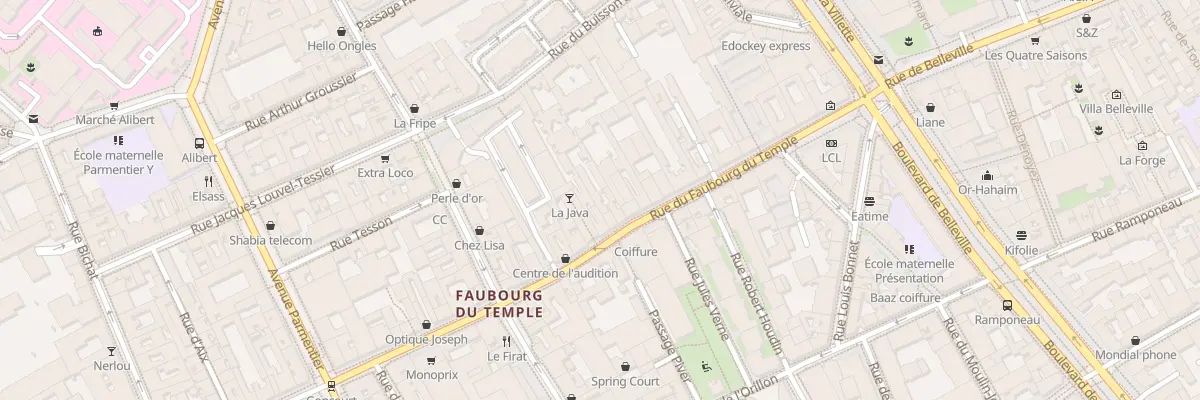 Plan du 109 Rue du Faubourg du Temple à Paris 10e Arrondissement