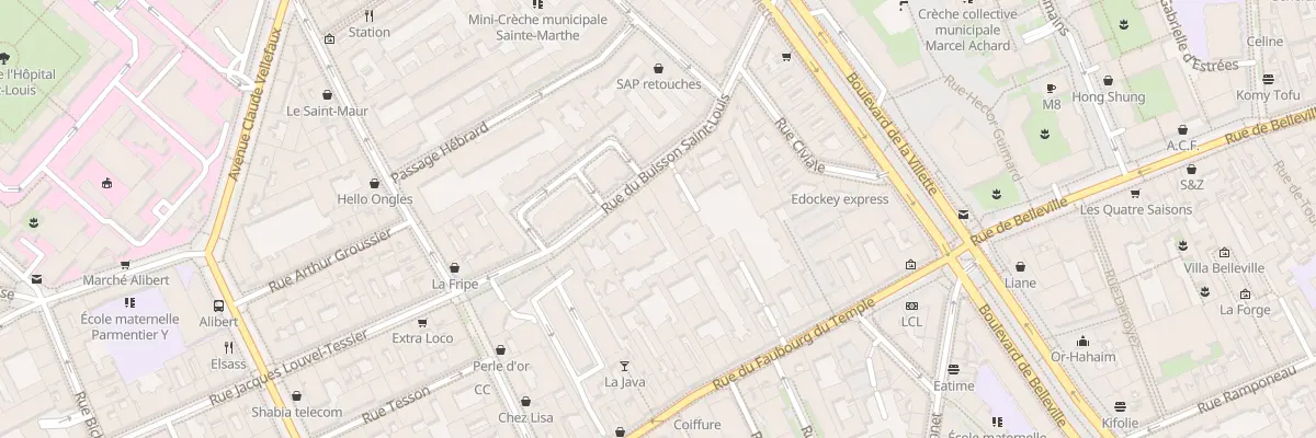 Plan du 16 Rue Buisson Saint Louis à Paris 10e Arrondissement