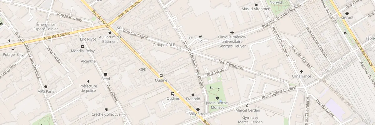 Plan du 65 Rue du Dessous des Berges à Paris 13e Arrondissement