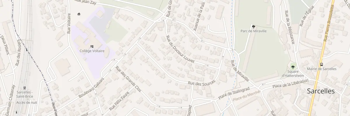 Plan du 20 Rue du Docteur Louvet à Sarcelles