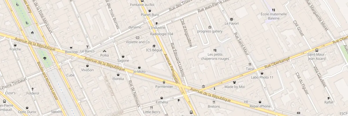 Plan du 94 Av Parmentier à Paris 11e Arrondissement
