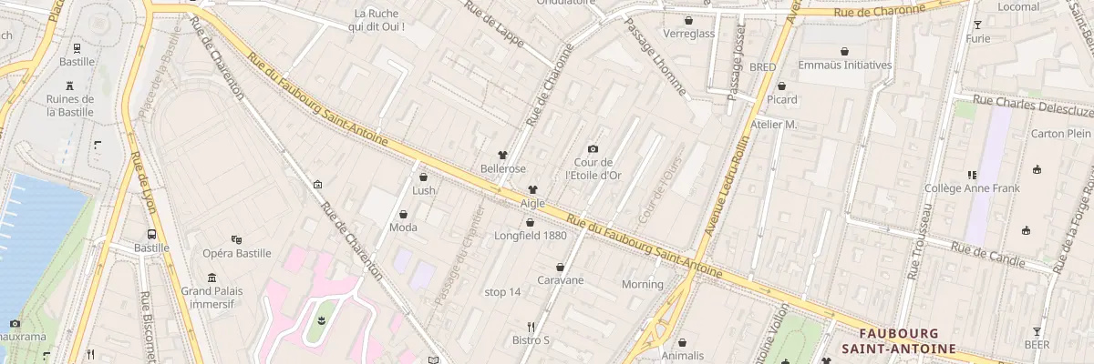 Plan du 69 Rue du Faubourg Saint-Antoine à Paris 11e Arrondissement