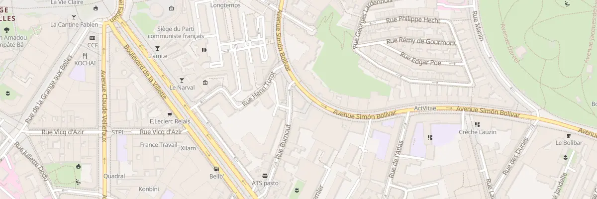 Plan du 85 Av Simon Bolivar à Paris 19e Arrondissement