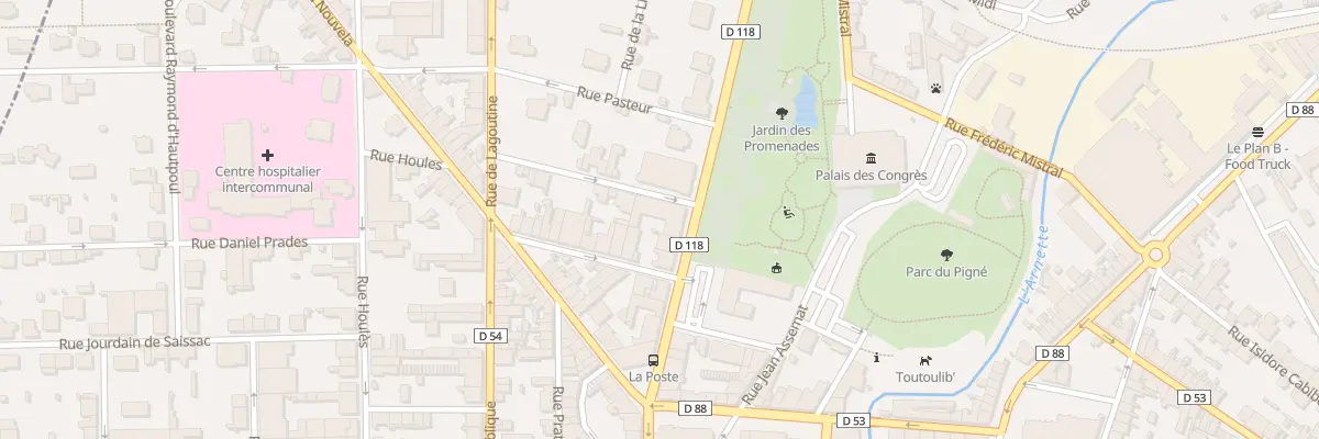 Plan du 1 Rue Gustave Sarrat à Mazamet