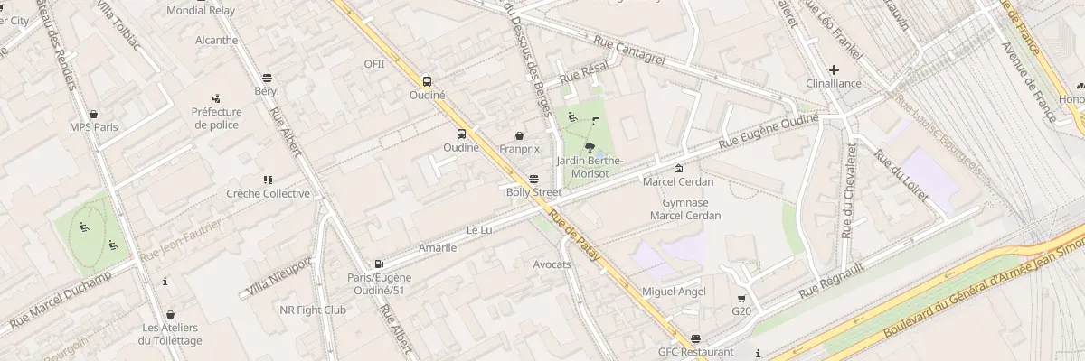 Plan du 36 Rue de Patay à Paris 13e Arrondissement