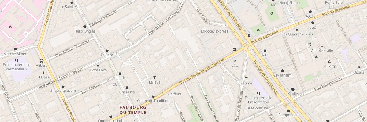 Plan du 121 Rue du Faubourg du Temple à Paris 10e Arrondissement