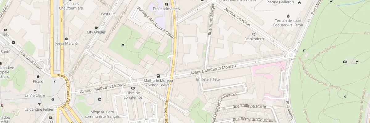 Plan du 35 Av Mathurin Moreau à Paris 19e Arrondissement