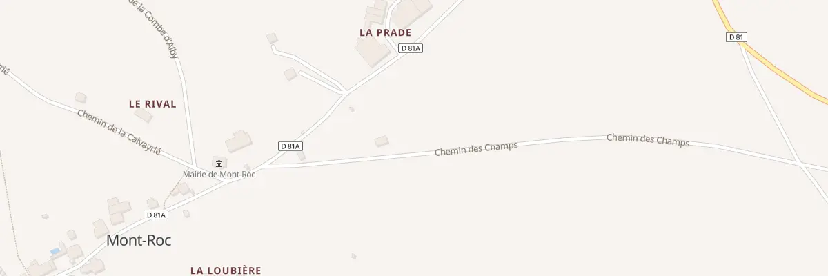 Plan du 5100 La Prade à Mont-Roc