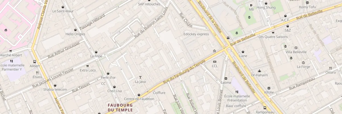 Plan du 123 Rue du Faubourg du Temple à Paris 10e Arrondissement