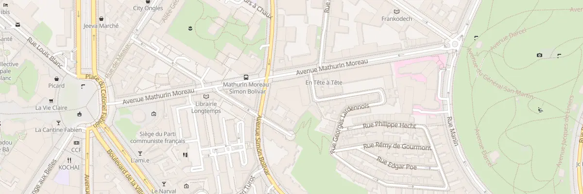 Plan du 30 Av Mathurin Moreau à Paris 19e Arrondissement