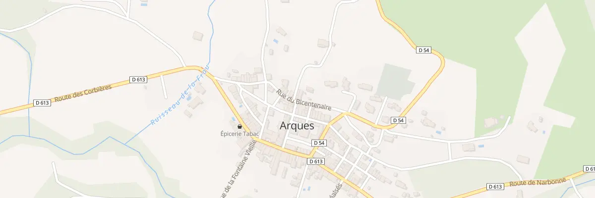 Plan de la Rue du Bicentenaire à Arques