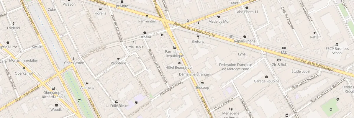 Plan du 73 Av Parmentier à Paris 11e Arrondissement
