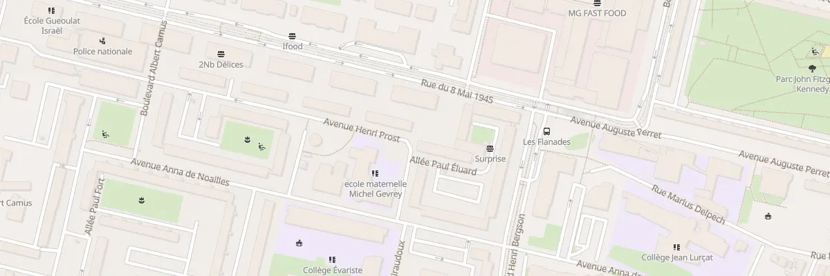 Plan du 8 Av du Huit Mai 1945 à Sarcelles
