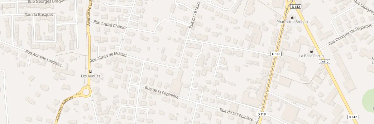 Plan du 26 Rue Alfred de Musset à Aussillon