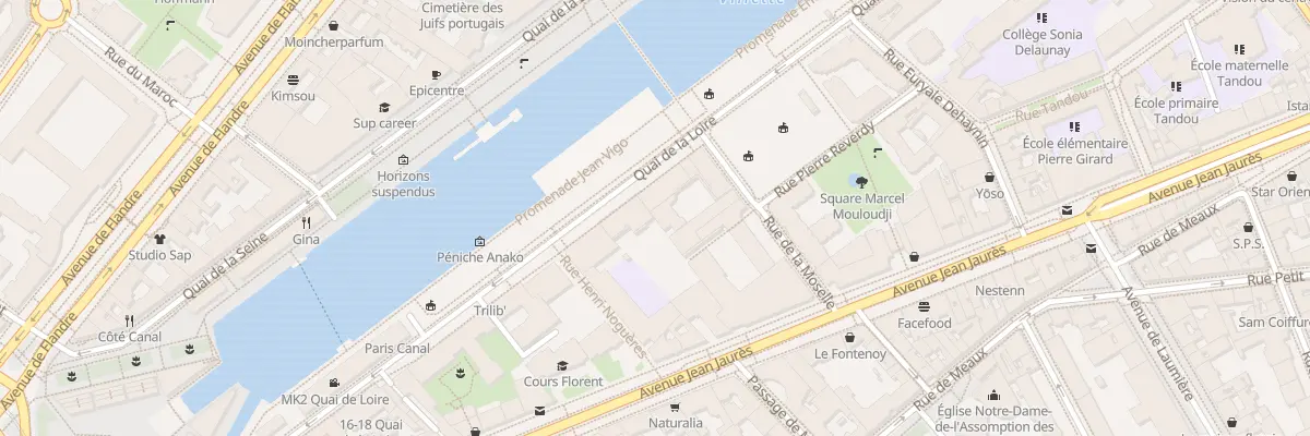 Plan du 40 Quai de la Loire à Paris 19e Arrondissement