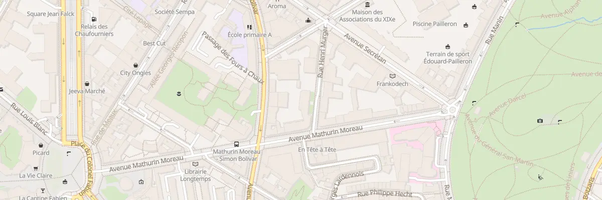 Plan du 106 Av Simon Bolivar à Paris 19e Arrondissement