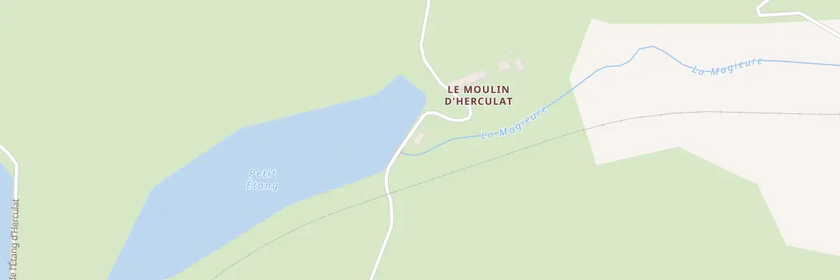 Plan du 5401 Le Moulin d’Herculat à Treignat