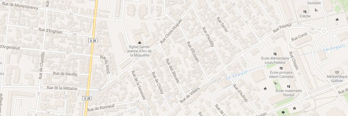 Plan du 7 Rue des Bleuets à Saint-Denis
