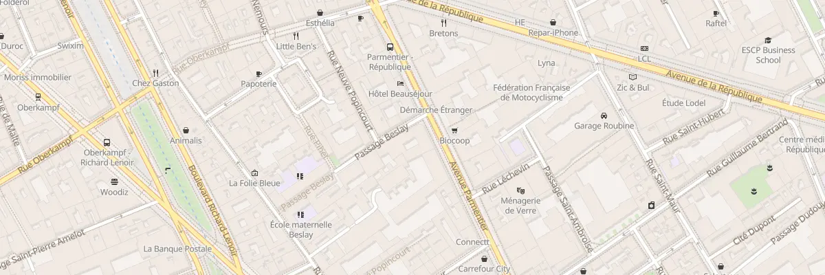 Plan du 63 Av Parmentier à Paris 11e Arrondissement