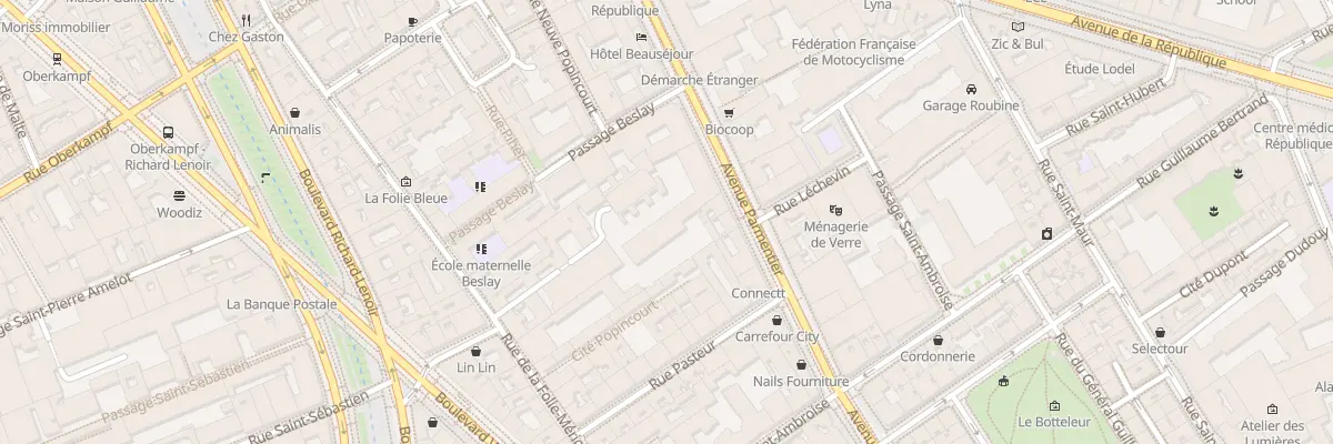 Plan du 53 Av Parmentier à Paris 11e Arrondissement