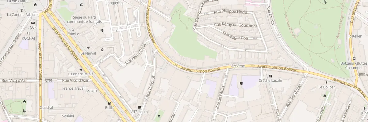 Plan du 76 Av Simon Bolivar à Paris 19e Arrondissement