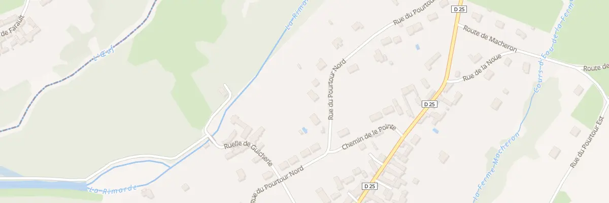 Plan de la Rue du Pourtour Nord à La Neuville-sur-Essonne