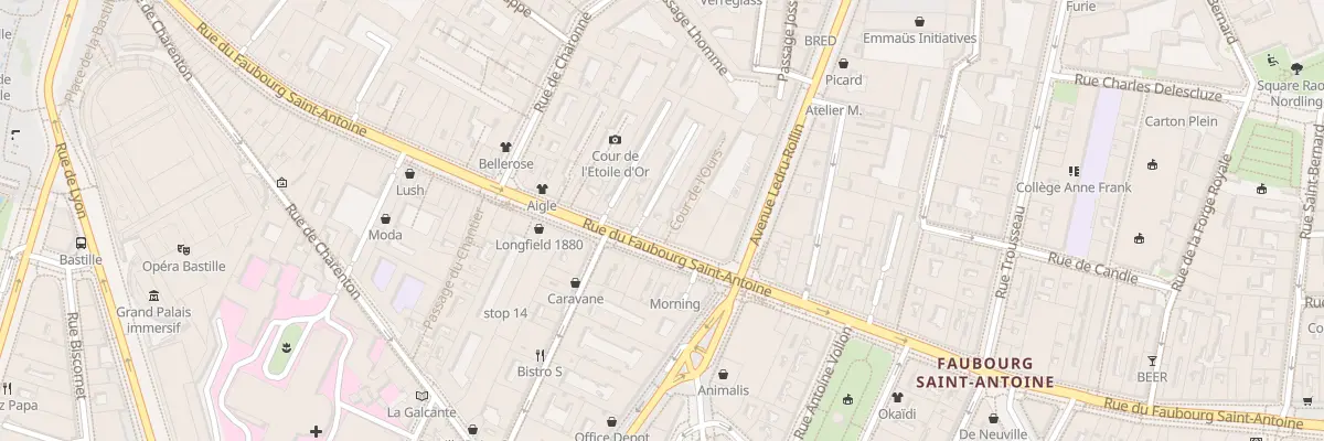 Plan du 91 Rue du Faubourg Saint-Antoine à Paris 11e Arrondissement