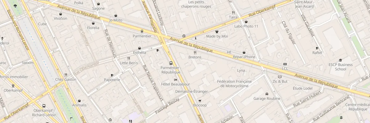 Plan du 82 Av Parmentier à Paris 11e Arrondissement