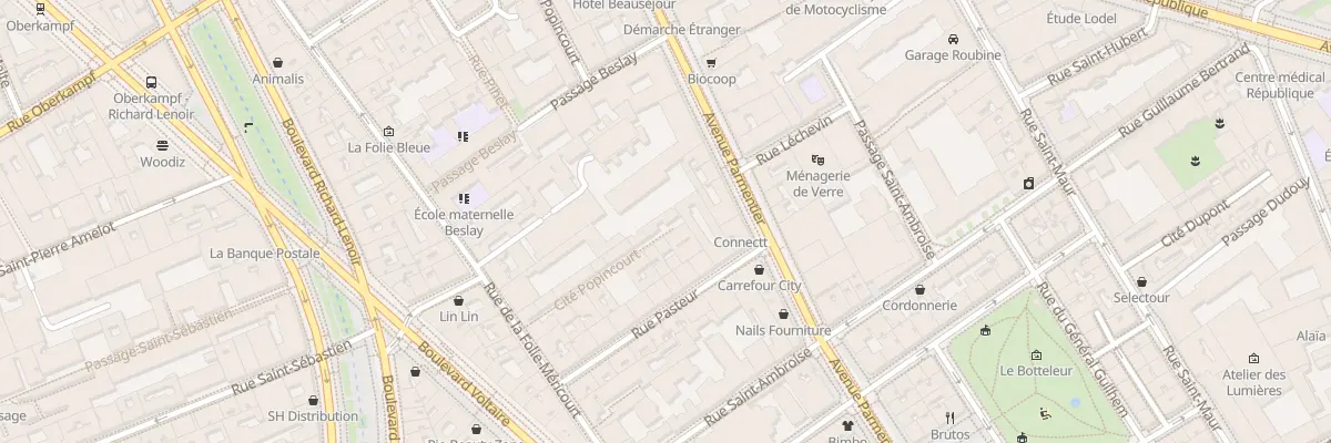 Plan du 15 Cité Popincourt à Paris 11e Arrondissement