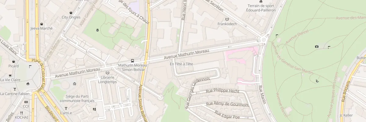 Plan du 42 Av Mathurin Moreau à Paris 19e Arrondissement