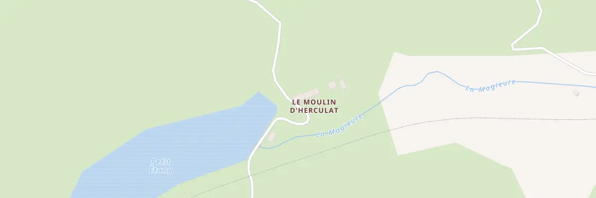 Plan du 5277 Le Moulin d’Herculat à Treignat
