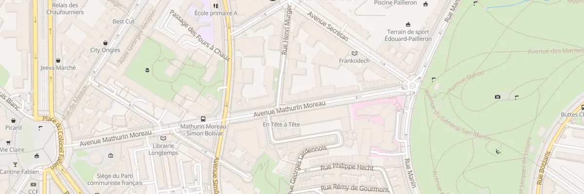 Plan du 39 Av Mathurin Moreau à Paris 19e Arrondissement