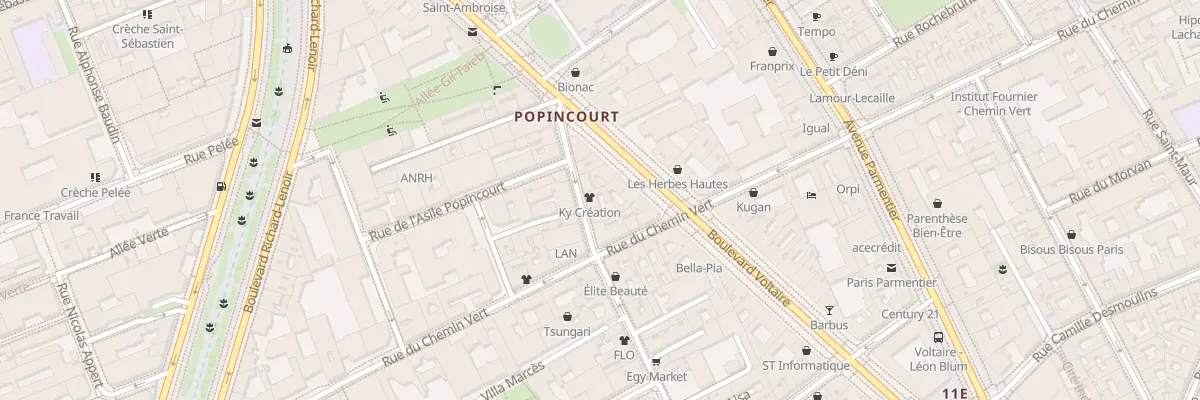 Plan du 48 Rue Popincourt à Paris 11e Arrondissement