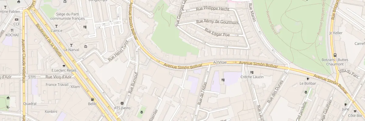Plan du 70 Av Simon Bolivar à Paris 19e Arrondissement