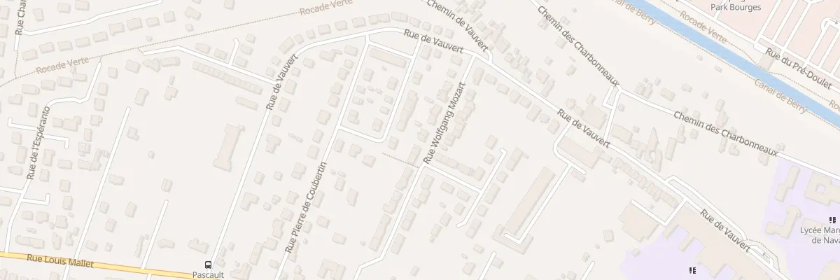 Plan du 14 Rue Wolfgang Mozart à Bourges