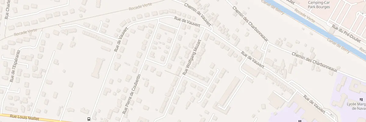 Plan du 12 Rue Wolfgang Mozart à Bourges