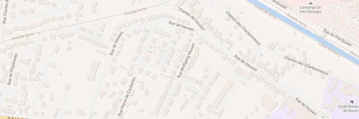 Plan du 10 Rue Wolfgang Mozart à Bourges