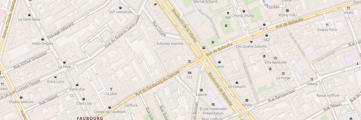 Plan du 135 Rue du Faubourg du Temple à Paris 10e Arrondissement