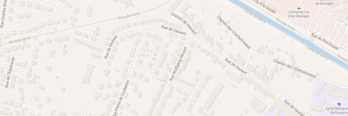 Plan du 8 Rue Wolfgang Mozart à Bourges