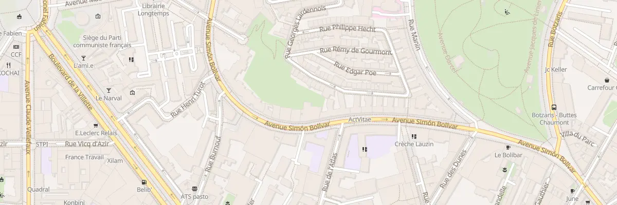 Plan du 68 Av Simon Bolivar à Paris 19e Arrondissement
