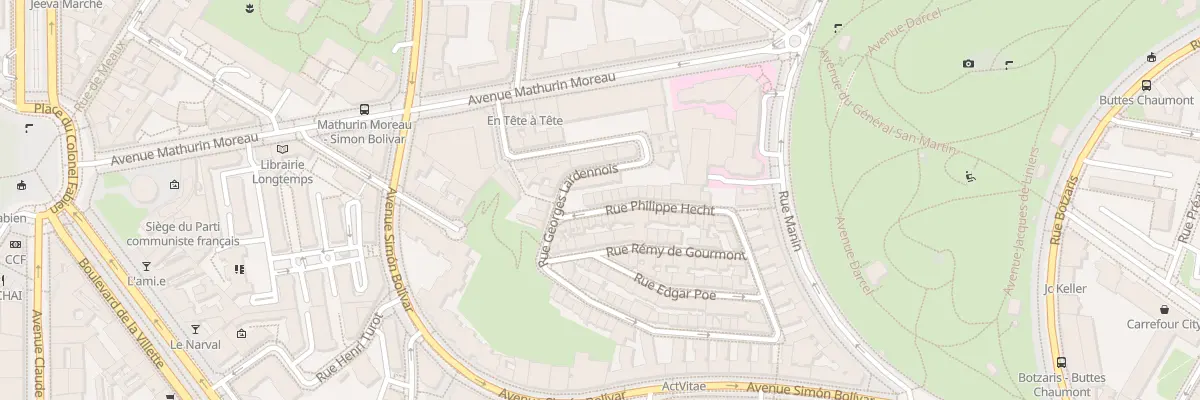 Plan du 34 Rue Philippe Hecht à Paris 19e Arrondissement