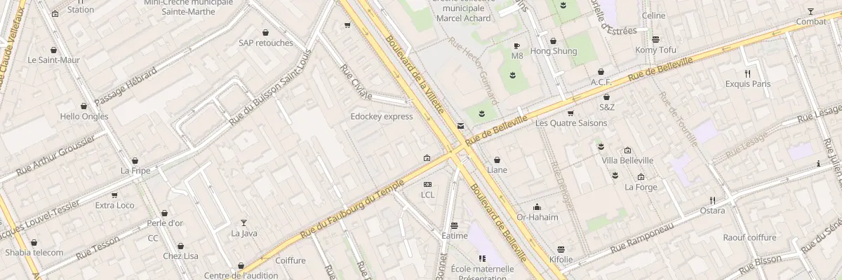 Plan du 137 Rue du Faubourg du Temple à Paris 10e Arrondissement