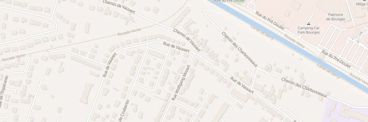 Plan du 2 Rue Wolfgang Mozart à Bourges