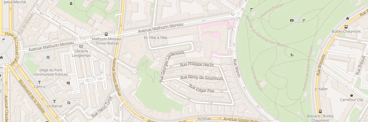 Plan du 30 Rue Philippe Hecht à Paris 19e Arrondissement