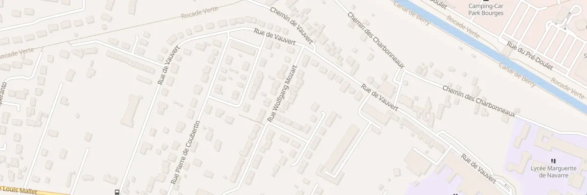 Plan du 15 Rue Wolfgang Mozart à Bourges
