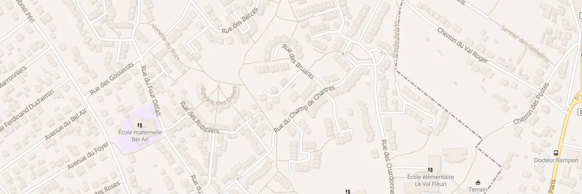 Plan du 20 Rue du Champ de Chartres à Sarcelles