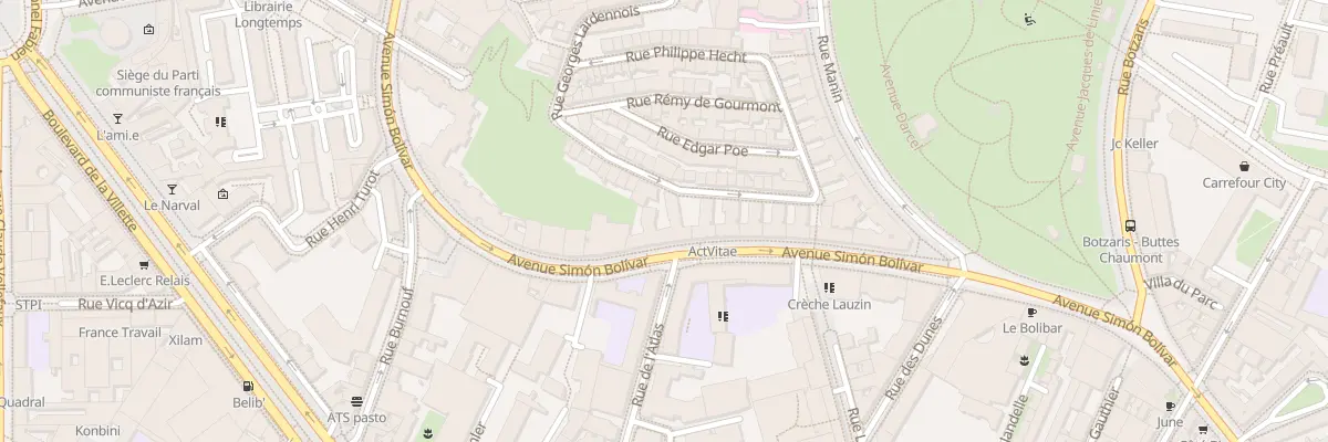 Plan du 66 Av Simon Bolivar à Paris 19e Arrondissement