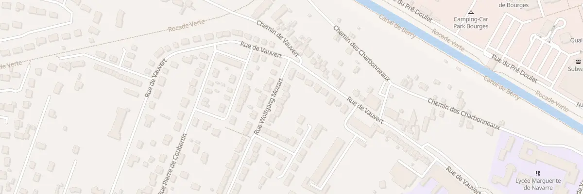 Plan du 7 Rue Wolfgang Mozart à Bourges