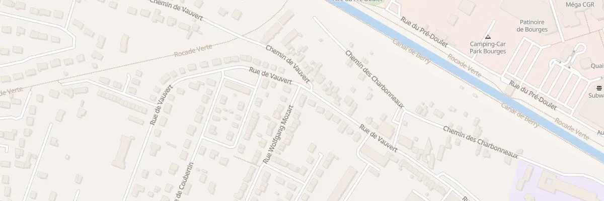 Plan du 1 Rue Wolfgang Mozart à Bourges